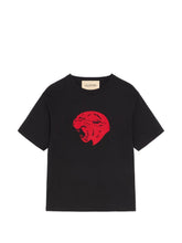 Roaring Red Panther Graphic Oversized Tee