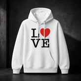 Modern Heart “LOVE” Fleece Hoodie