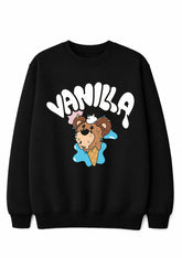 Bear “VANILLA” Graphic Fleece Sweatshirt