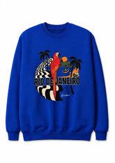 “Rio De Janeiro” Macaw Tropical Fleece Sweatshirt