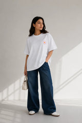 Blush Bloom Minimalist  Oversize Tee