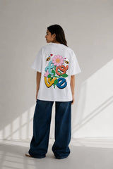 Blush Bloom Minimalist  Oversize Tee