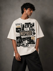 Midnight Rebellion Collage Oversized Tee