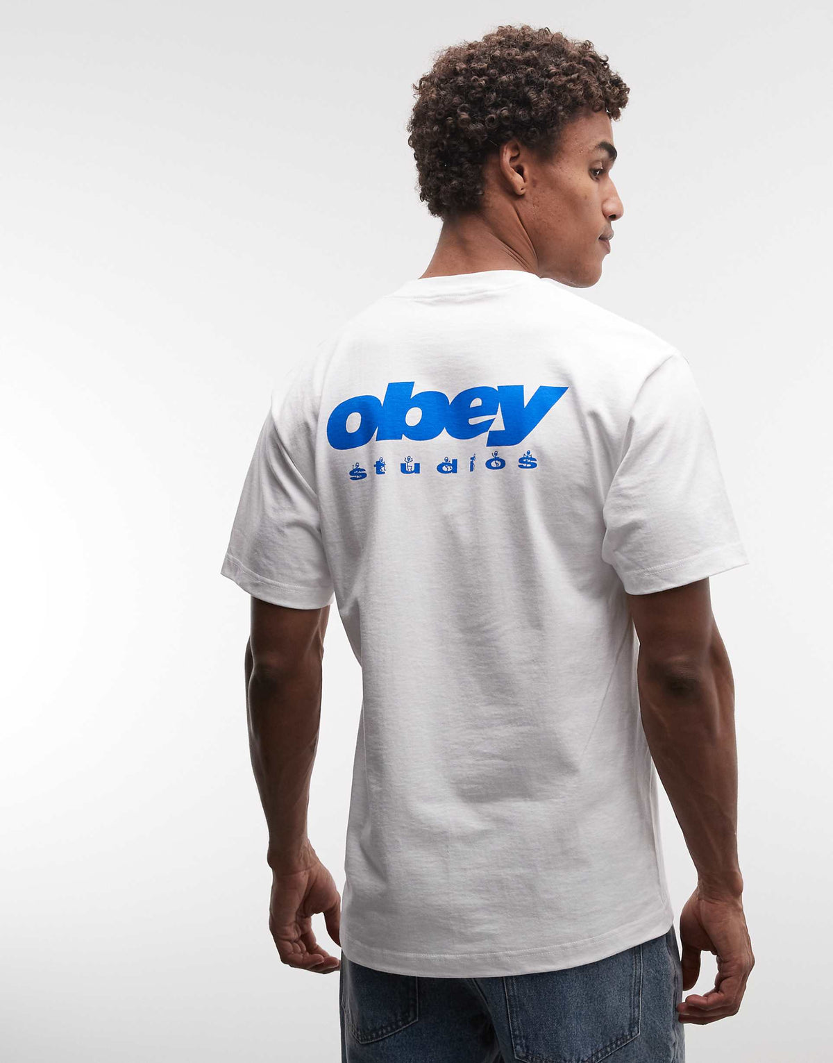 White Graphic Print Tee