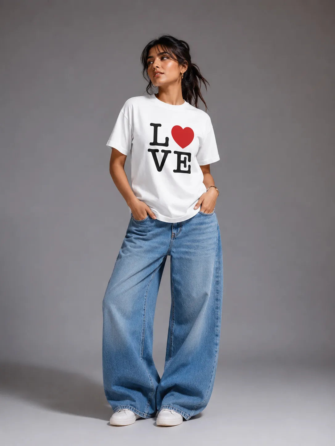Heartbeat Harmony Oversized Tee