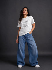 Off-Duty Mood Graphic Oversize Tee