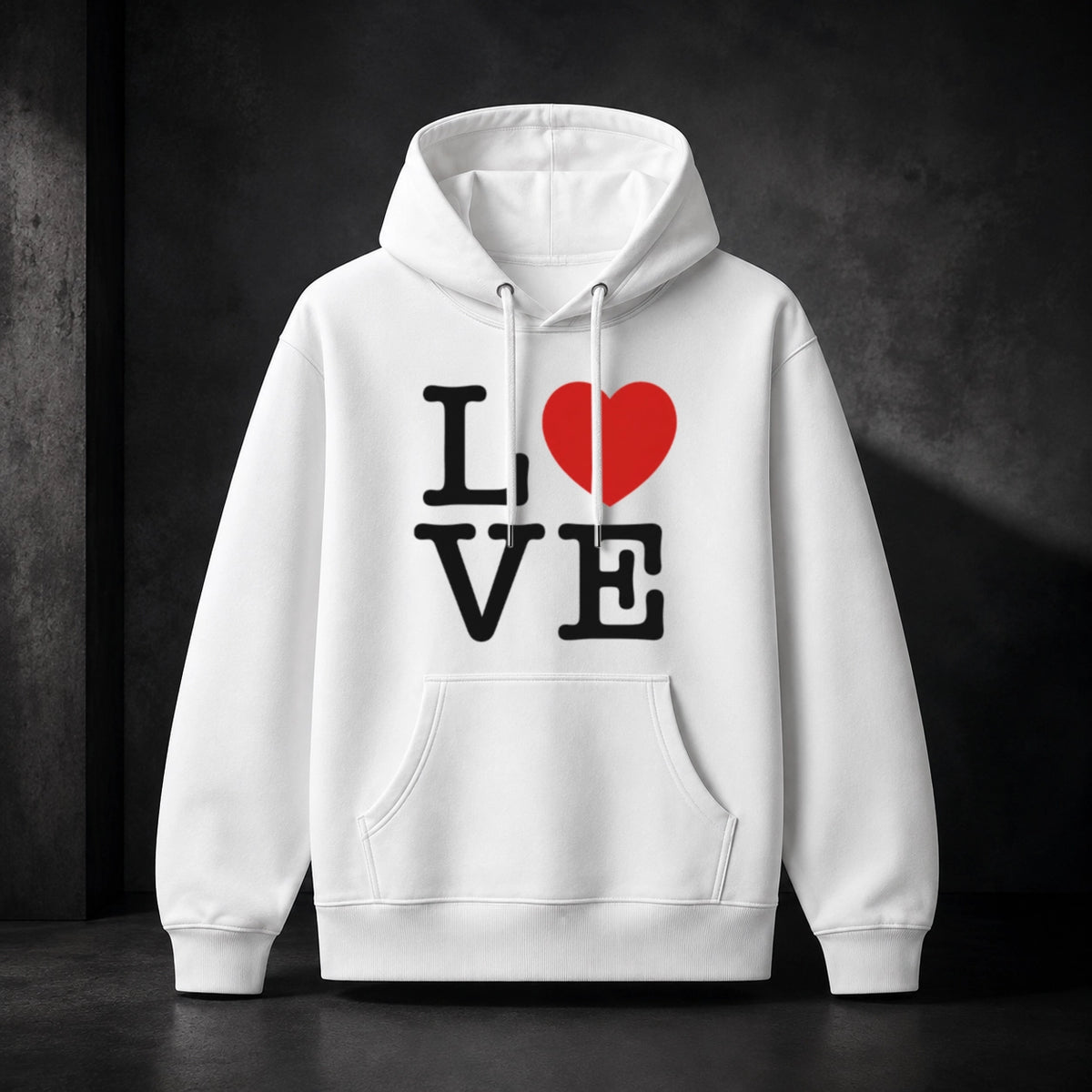 Modern Heart “LOVE” Fleece Hoodie