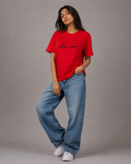 Scarlet Script Statement Oversize Tee