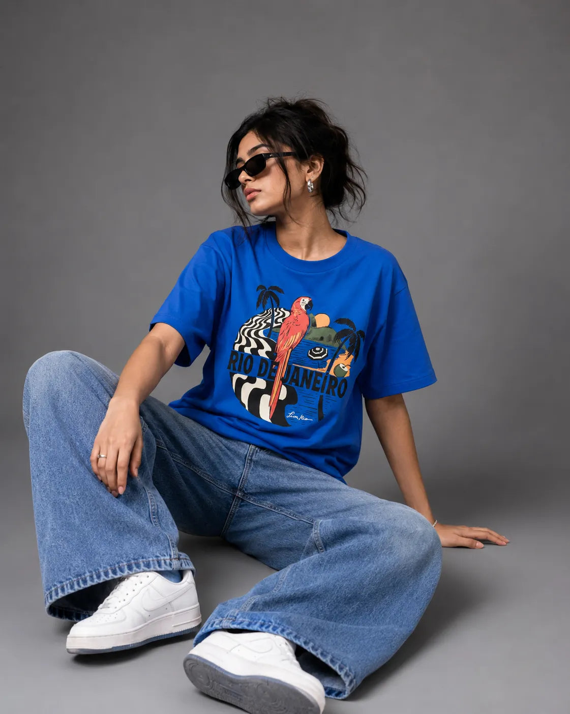 Tropical Skyline Parrot Tee