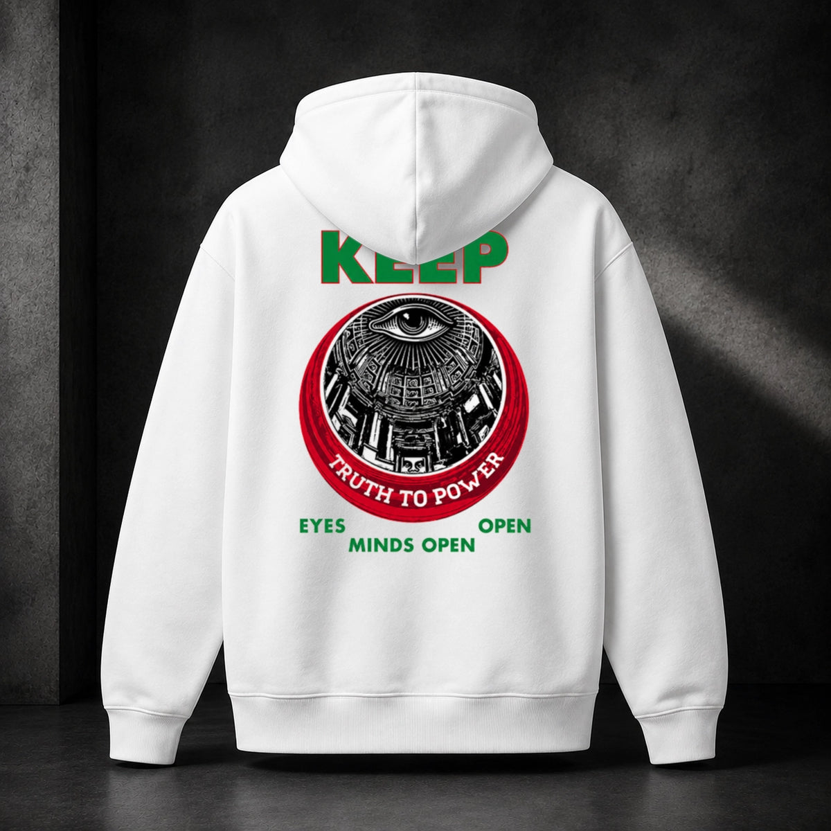 “Truth To Power” Eye Graphic Fleece Hoodie
