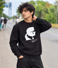 Black Signature Silhouette Graphic Sweatshirt