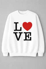 Modern Heart “LOVE” Fleece Sweatshirt
